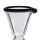 Bong Glas Kopf 18,8 mm mit schwarzem Rand
