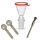 Bong Glas Kopf 18,8 mm mit rotem Rand 3-teiliges Set