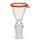 Bong Glas Kopf 18,8 mm mit rotem Rand 3-teiliges Set