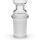 Bong Glas Kopf 18,8 mm mit rotem Rand 3-teiliges Set