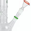 Bong Glas Kopf 18,8 mm mit rotem Rand