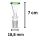 Bong Glas Kopf 18,8 mm mit grünem Rand 4-teiliges Set