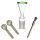 18.8 mm Glass Bowl with Green Rim - 3-Piece Set