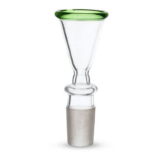 Glass Bowl 18.8 mm with Green Rim for Bong