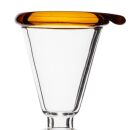 Bong Glas Kopf 18,8 mm mit Gelbem Rand 4-teiliges Set
