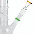 Bong Glas Kopf 18,8 mm mit gelbem Rand 3-teiliges Set