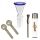 4-Piece Glass Bong Bowl Set with Blue Rim, 18.8 mm