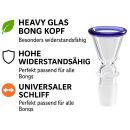 18.8 mm Glass Bowl with Blue Rim - 3-Piece Set
