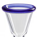 18.8 mm Glass Bowl with Blue Rim - 3-Piece Set