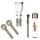 Bong Glas Kopf 14,5 mm Schliff Zylindi 4-teiliges Set