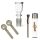 Bong Glas Kopf 14,5 mm Schliff Zylindi 4-teiliges Set