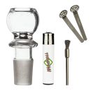 Bong Glas Kopf Kugli 14,5 mm Schliff 4-teiliges Set