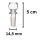 Bong Glas Kopf Kugli 14,5 mm Schliff 3-teiliges Set