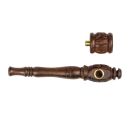 Wooden pipe brown 10 cm