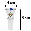Weedness Bong Glas Kopf 18,8 mm Schliff Trichter 4-teiliges Set