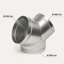 Y-Stück 400 mm Metall – Lüftung Y-Verbinder