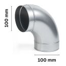 Winkel-Stück 100 mm Metall – Lüftung...