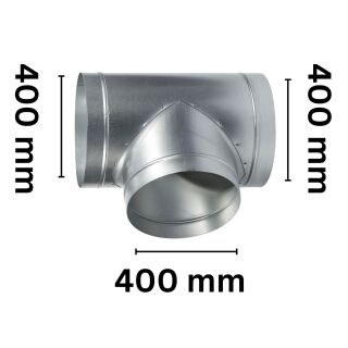 T-Piece 400 mm Metal – Ventilation T-Connector