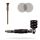 Wood-Metal Pipe 10 cm in Black - 3-Piece Hybrid Pipe Set