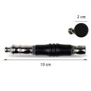 Holz-Metall-Pfeife 10 cm in Schwarz 4-teiliges Set – Hybrid Pfeife Schwarz Set