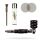 Holz-Metall-Pfeife 10 cm in Schwarz 4-teiliges Set – Hybrid Pfeife Schwarz Set