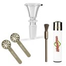 18.8 mm Joint Glass Bong Bowl Bell 4-Piece Set
