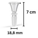 18.8 mm Joint Glass Bong Bowl Bell 4-Piece Set