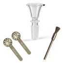 Glass Bong Bowl 14.5 mm Joint Bell 3-Piece Set