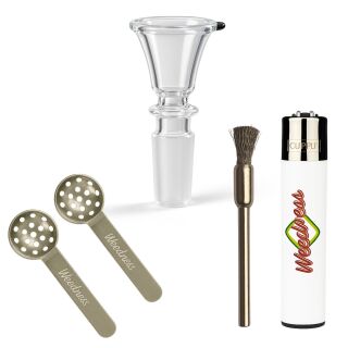 Bong Glas Kopf 14,5 mm Schliff Glocke 4-teiliges Set