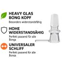 Bong Glas Kopf 14,5 mm Schliff mit Griff