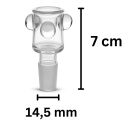 Bong Glas Kopf 14,5 mm Schliff Noppen