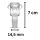 Bong Glas Kopf 14,5 mm Schliff Noppen