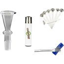 Bong Glas Kopf 14,5 mm Schliff Trichter Big 4-teiliges Set