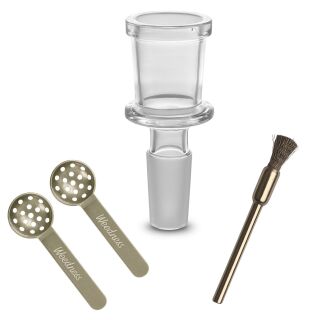 Bong Glas Kopf 14,5 mm Schliff Zylinder Heavy 3-teiliges Set