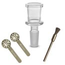 14.5mm Joint Glass Bong Head Cylinder Heavy 3-Piece Set