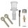 Bong Glas Kopf 14,5 mm Schliff Zylinder Heavy 4-teiliges Set