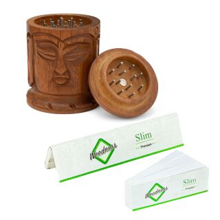 Buddha Wooden Grinder 3-Piece Set – Wooden Grinder Design Set