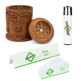 Buddha Holz Grinder 4-teiliges Set – Holzgrinder Design Set