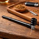 Metall-Gandalf-Pfeife Schwarz 20 cm 4-teiliges Set – Lange Metallpfeife Set