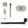 Metall-Gandalf-Pfeife Schwarz 20 cm 4-teiliges Set – Lange Metallpfeife Set