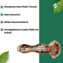 Glas Pfeife Tricolor