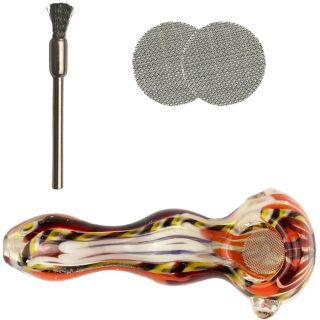 Glas Pfeife Tricolor 3-teiliges Set