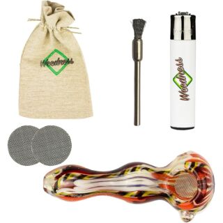 Glas Pfeife Tricolor 5-teiliges Set