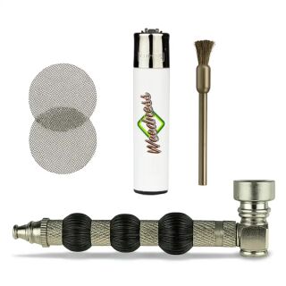Novelty Metal Pipe 10 cm 4-Piece Set