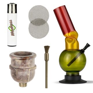 Acryl Bong Boby 30 cm 5-teiliges Set