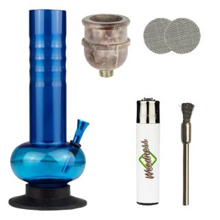 Acryl Bong Straight 25 cm 5-teiliges Set