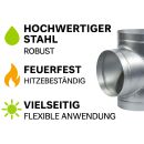 T-Stück 200 mm Metall – Lüftung T-Verbinder