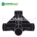 Homebox Spare Parts 4 Wege Verbinder 16 mm 4 St&uuml;ck