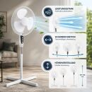 Airontek Stand-Ventilator mit Schwenkfunktion 45 Watt 3-Stufig – Umluftventilator Growroom