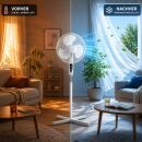 Airontek Stand-Ventilator mit Schwenkfunktion 45 Watt 3-Stufig – Umluftventilator Growroom